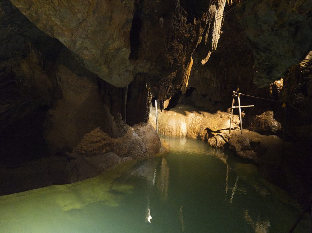 The Underground River at Jenolan Caves, visible on the Imperial Cave tour