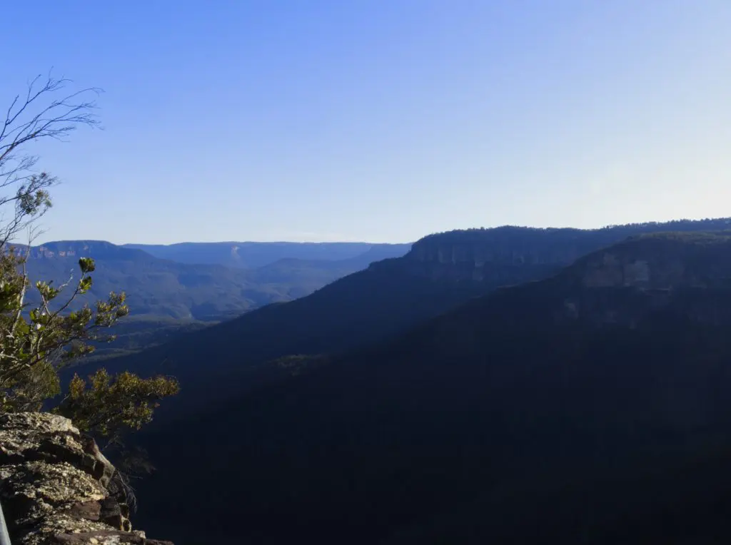 Looking out into the Jamison Valley from Rocket Point lookout in Wentworth Falls