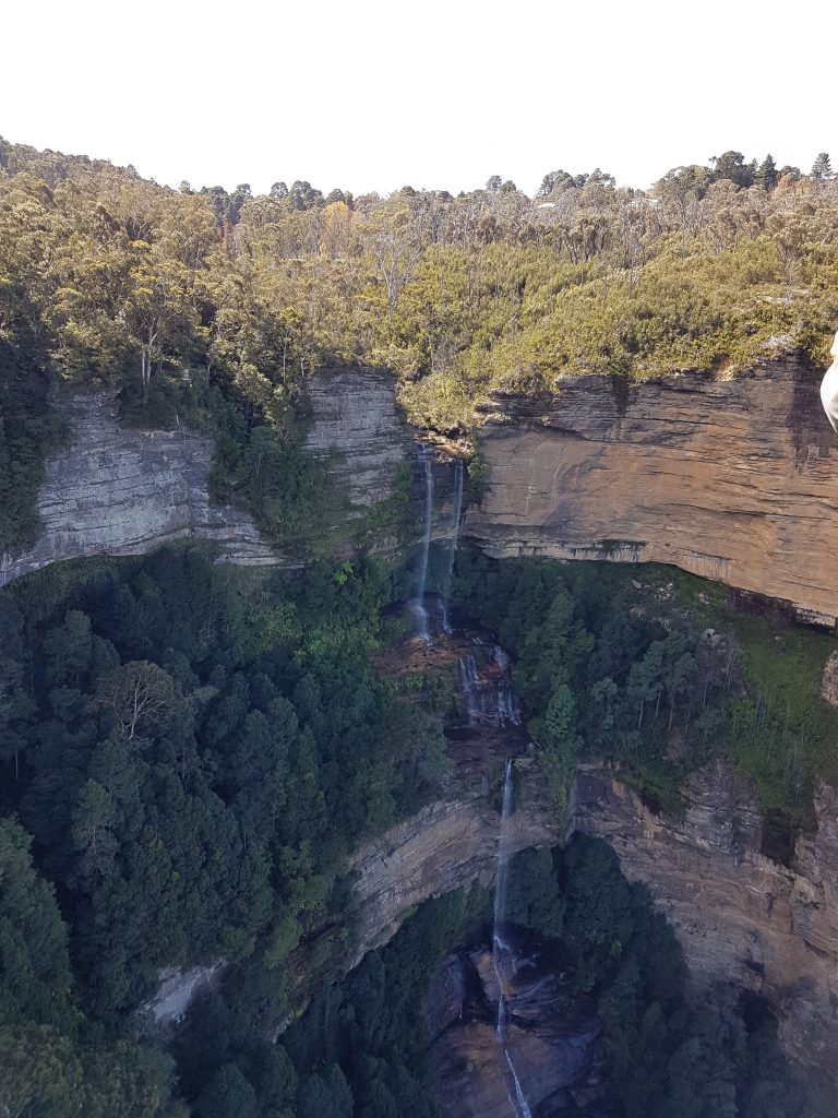 Katoomba Falls as seen from the Scenic Skyway at Scenic World