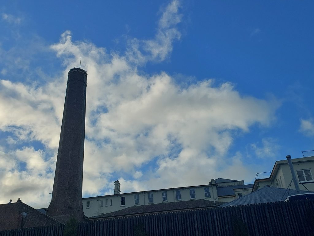 The original smoke stack that remains of the coal power station that once provided power to Katoomba